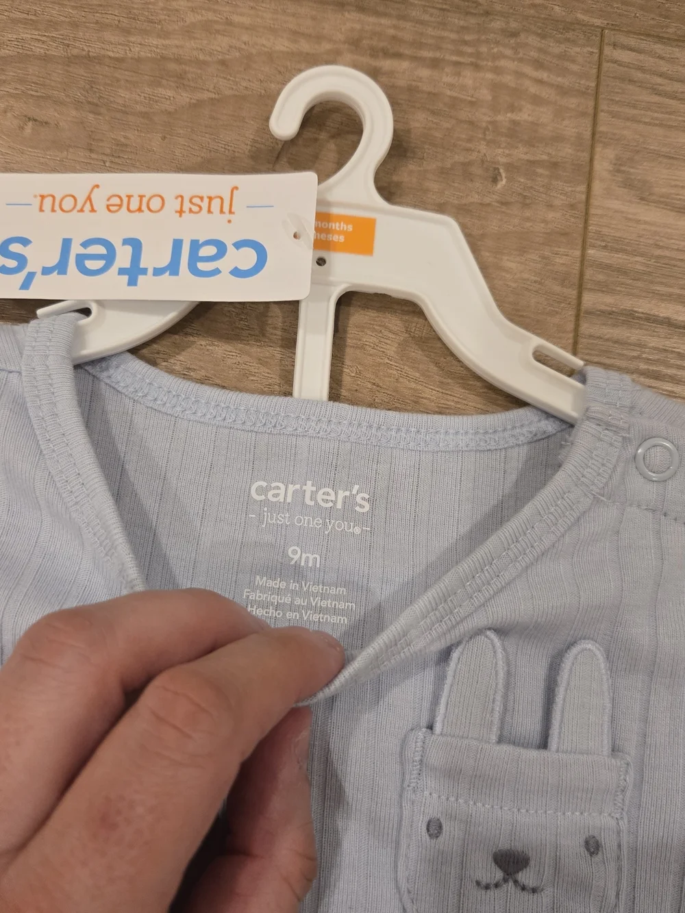 NWT Carter’s Bunny Pocket Blue Baby Boy Lounge Outfit Set Multi-sizes 3M & 9M
